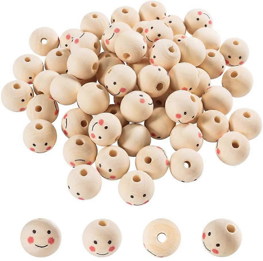 100pcs round 19mm wooden beads