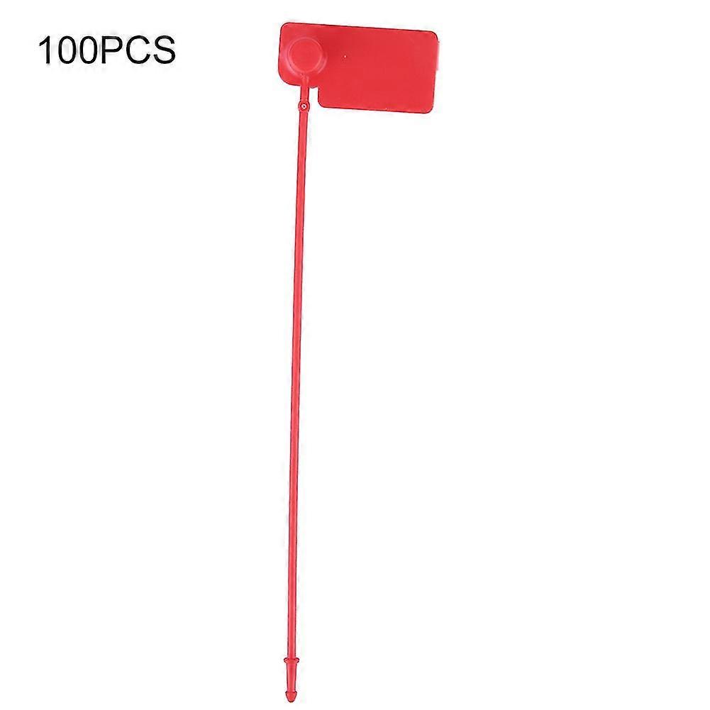 Colorful Labels Self Locking Cable Ties - 100pcs (Red)