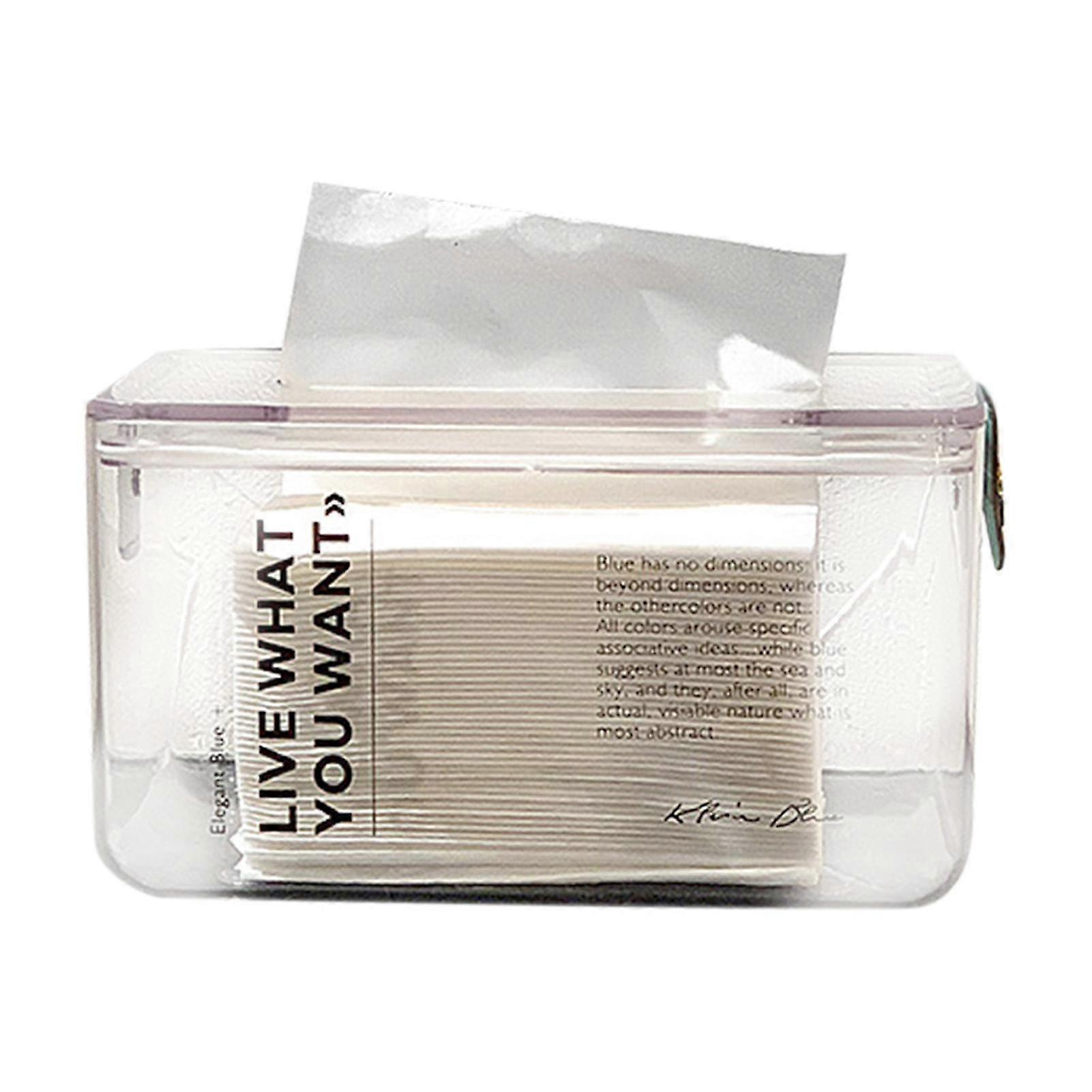 Transparent PET PU Material Home Facial Tissues Dispenser with Handle Design