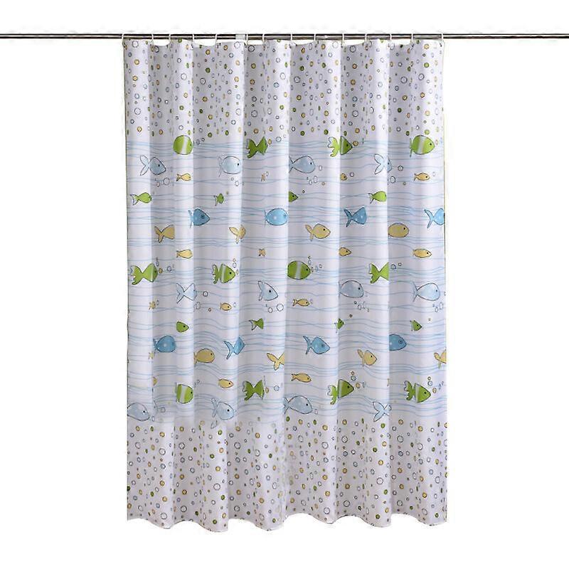 Nytt duschdraperi Bubbelfisk Polyester duschdraperi Lämplig