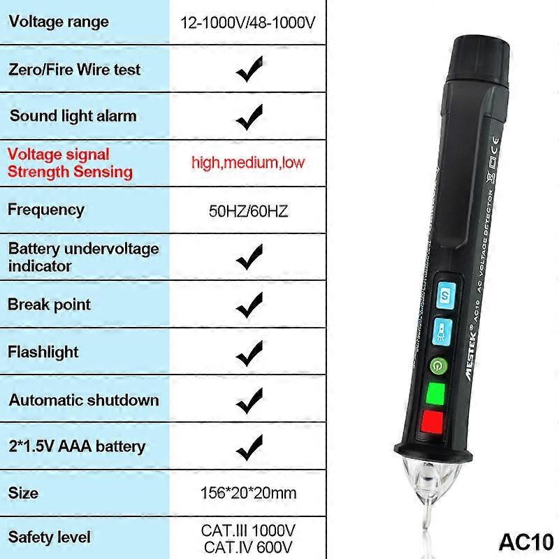 Voltage Detector Smart Non-Contact Voltage Tester Pen Meter 12-1000V Current Electric Sensor Test Pencil  Voltage Indicator