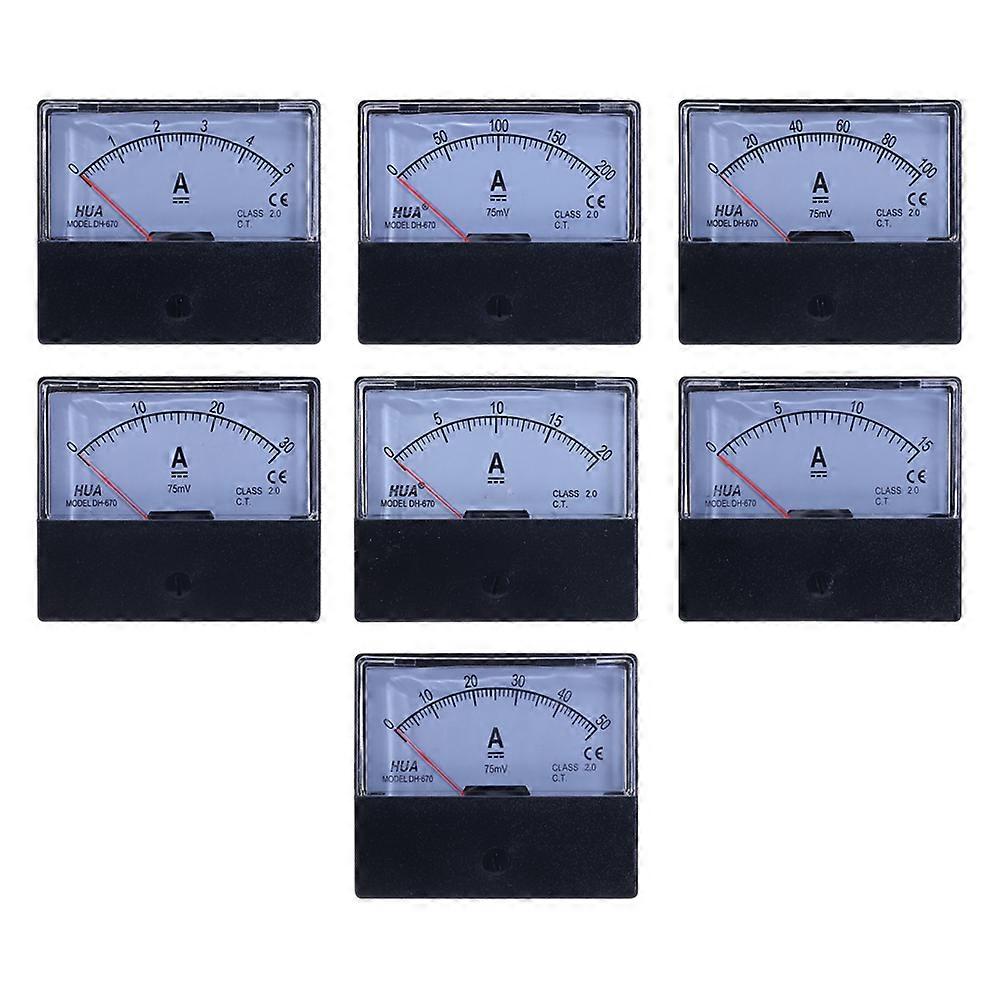 DH-670 DC Analog Current Panel Meter 5A 15A 20A 30A 50A 100A 200A Amp Panel Ammeter Pointer Type Current Meter