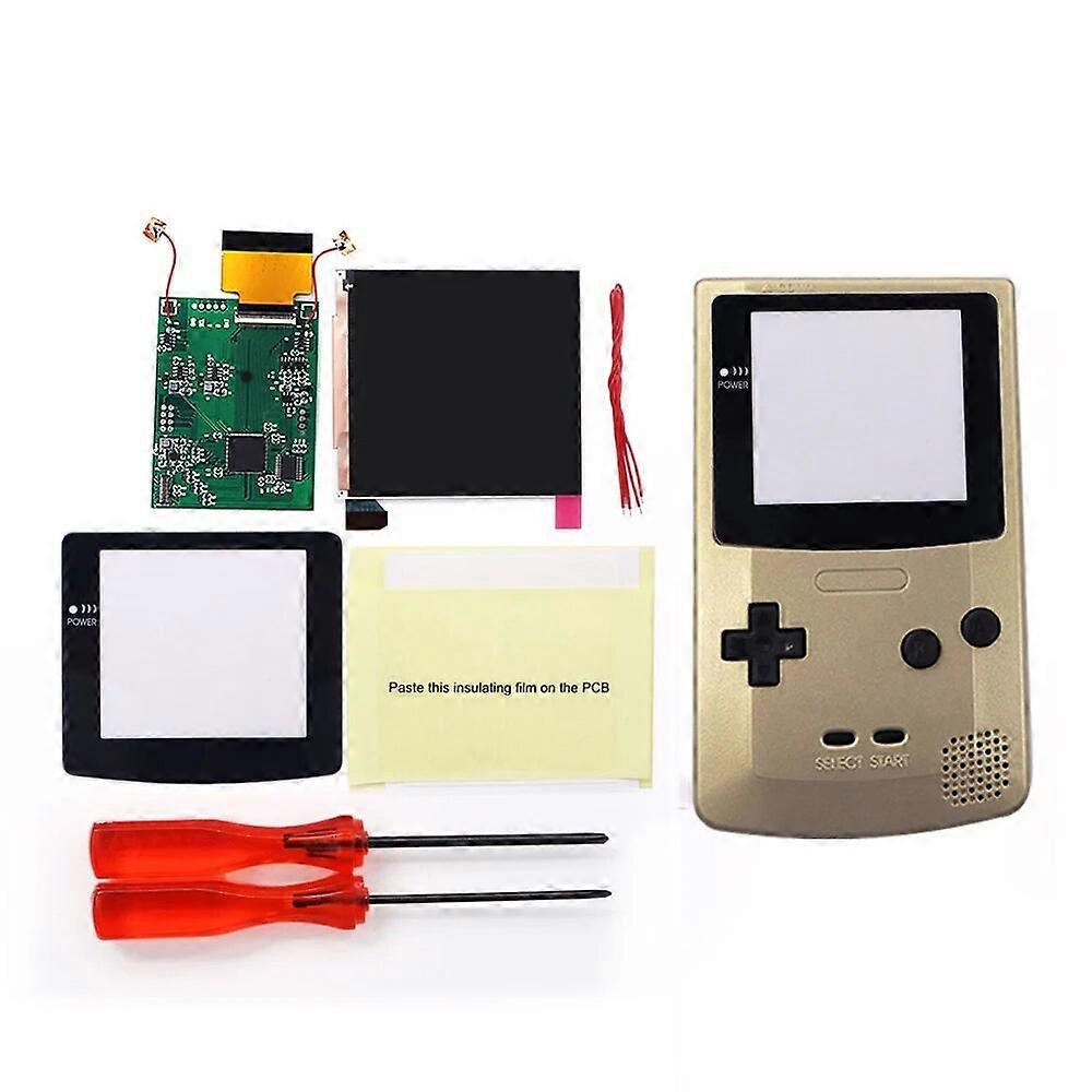 Super OSD RETRO PIXEL IPS ערכת מסך LCD גדולה יותר בהירות תאורה אחורית חיישן מגע עבור GameBoy Color עבור ערכת GBC Q5 IPS LCD