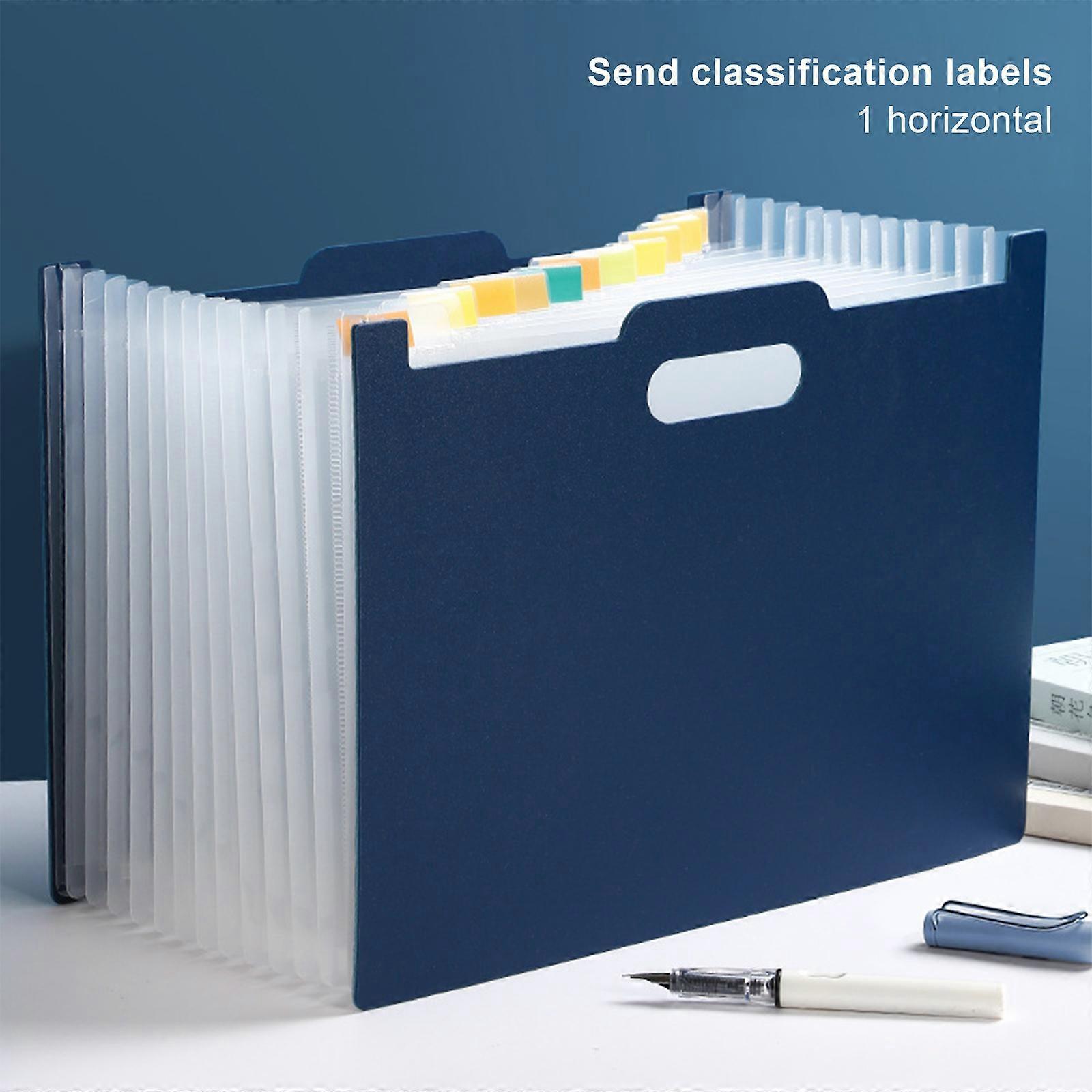 A4 File Folder Concertina Accordion Organiser 13 Compartments Wallet Pockets Multicolor