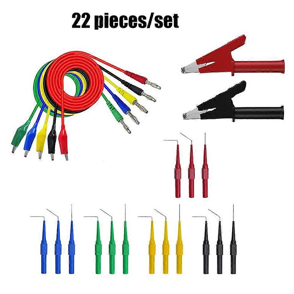 20 stuks back probe kit alligator clip test kabel draad automotive identified probe auto test tool aid