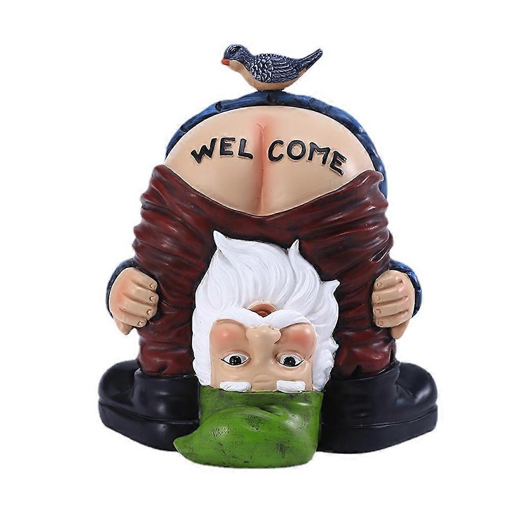 Inverted Welcome Dwarf Ornament Figurine Sculpture Statue for Home Desktop Decoration Handicraft Bookshelf Ornaments