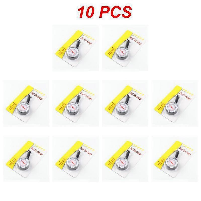 1~10PCS New Metal Car Tire Pressure Gauge AUTO Air Pressure Gauge Dial Meter Tester Diagnostic Tool Car Measuring Tool Tyres