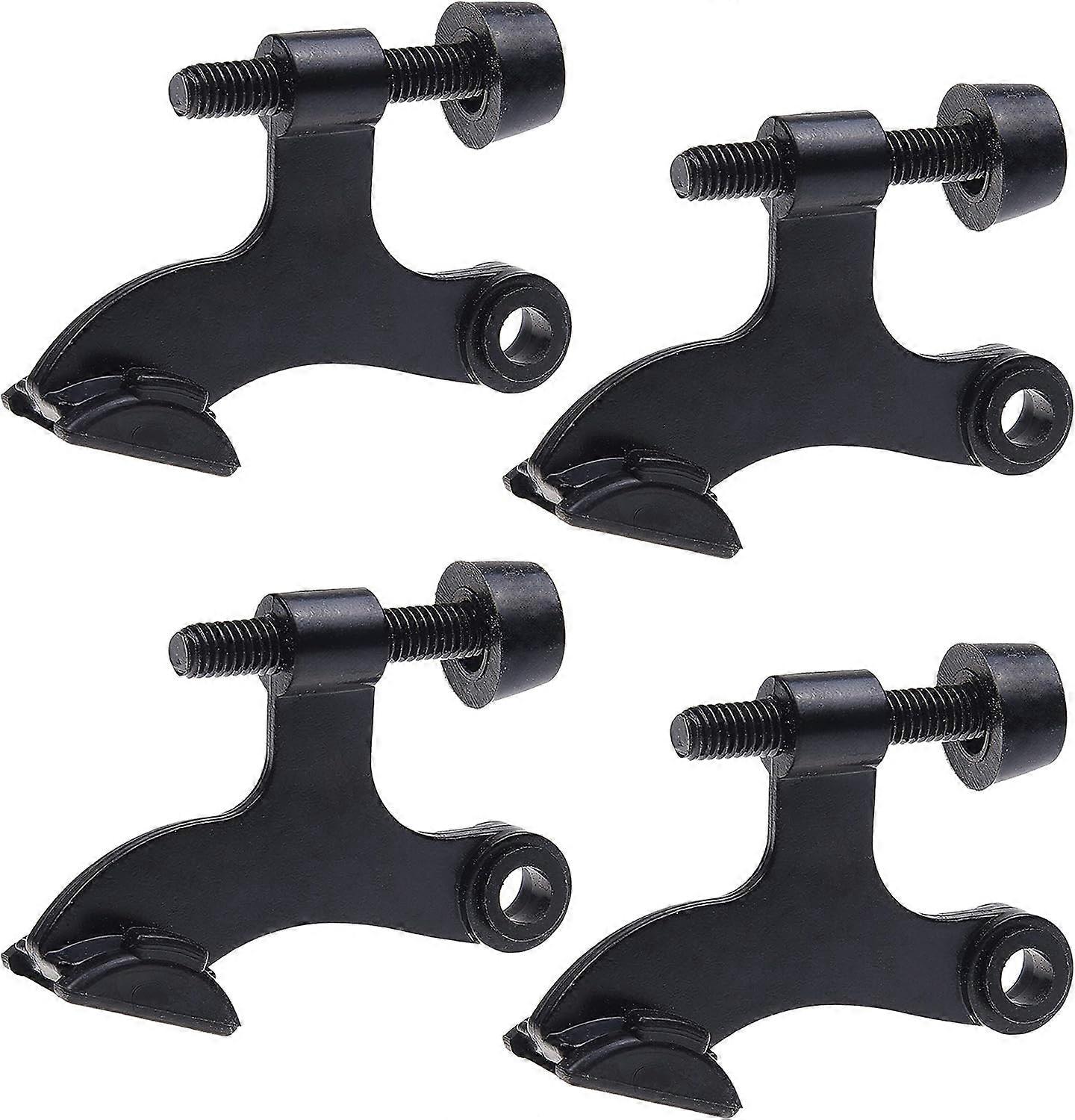 Black Hinge Pin Door Stops 4-Pack - With Protective Bumper Tips - Easy to Install - Prevents Wall and Door Damage (Black (4-Pack)