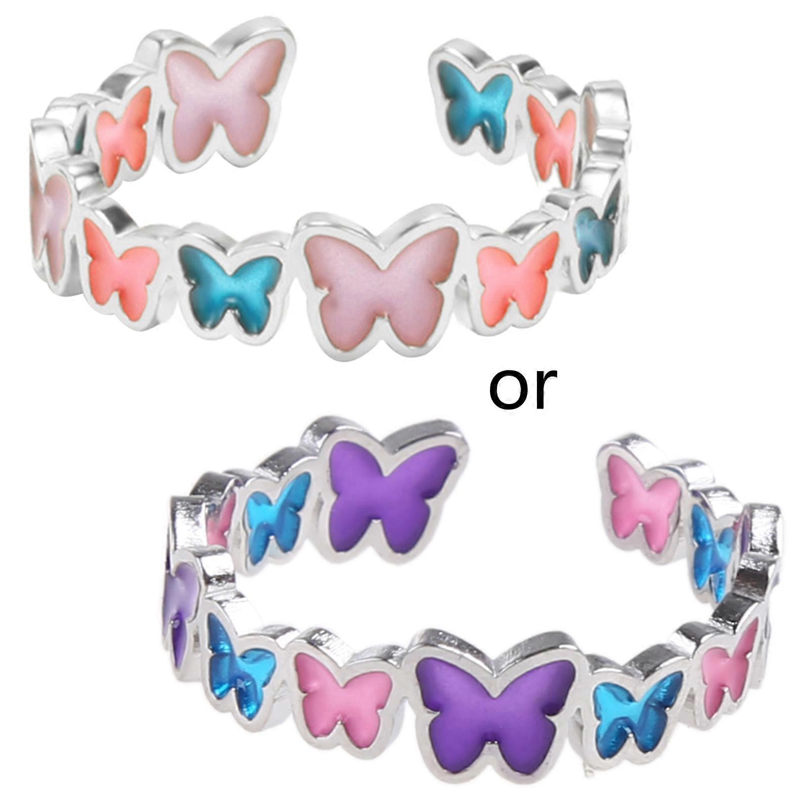 Luminous Butterfly Ring Simple Joint Ring Opening Adjustable Index Finger Ring
