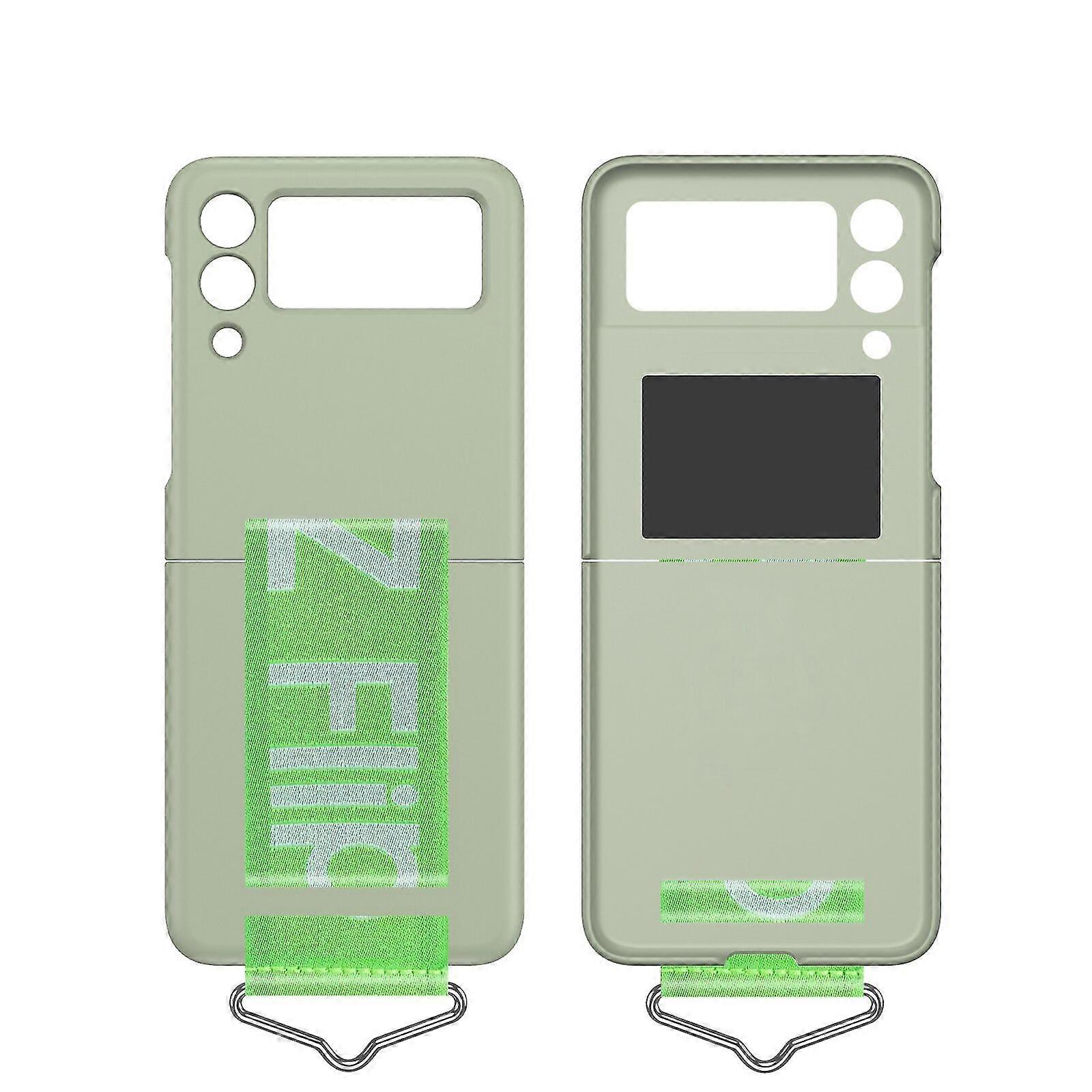 Case Compatible With Samsung Galaxy Z Flip 3, Pc Shockproof Protective Cover With Strap