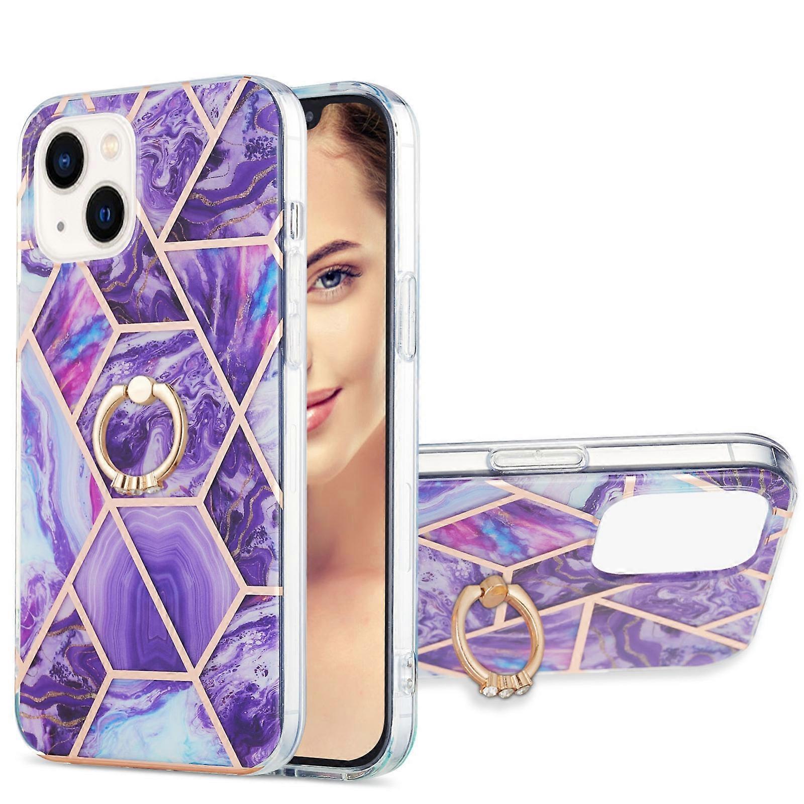 Splicing Marble Pattern TPU Case For iPhone 15
