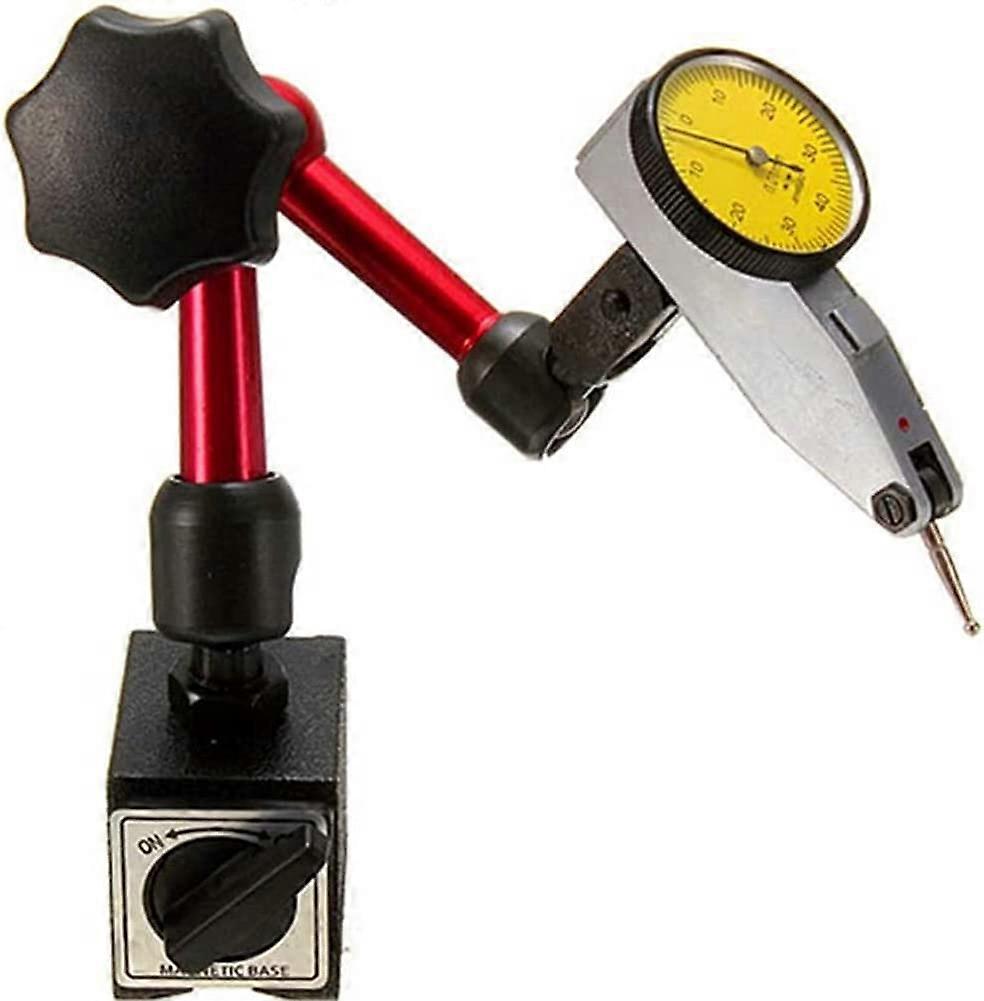 Clockwise Tools, Dial Indicator Gage Gauge and Magnetic Base, Shockproof Waterproof Leverage Dial Indicator, for Machining, Workpiece Measurement, Equ
