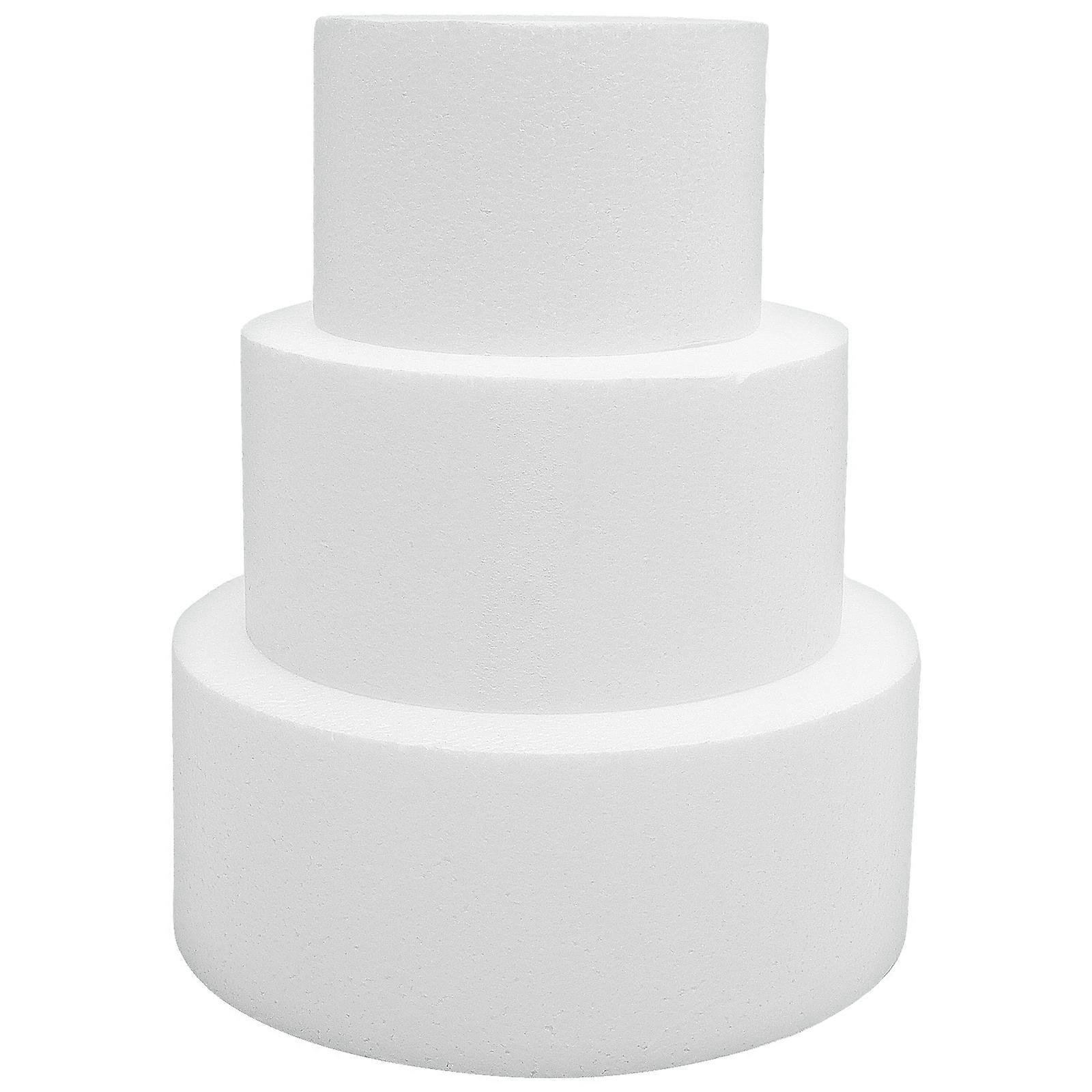 3pcs Fake Foam Cake Dummies Reusable Cake Practice Model Store Window Cake Mold for Bakery