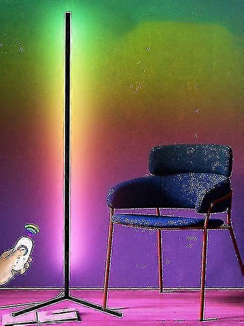 Led Living Room Lamp Nordic Multi Tone Light Floor Lamp Intelligent Remote Control Rgb Corner Lamp Suitable For Bedroom