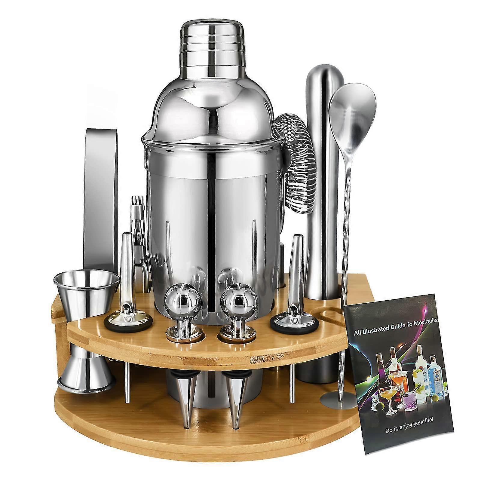 15 stykker Bar Set Tilbehør Rustfrit stål Bar Tools Bar Cocktail Shaker Kit