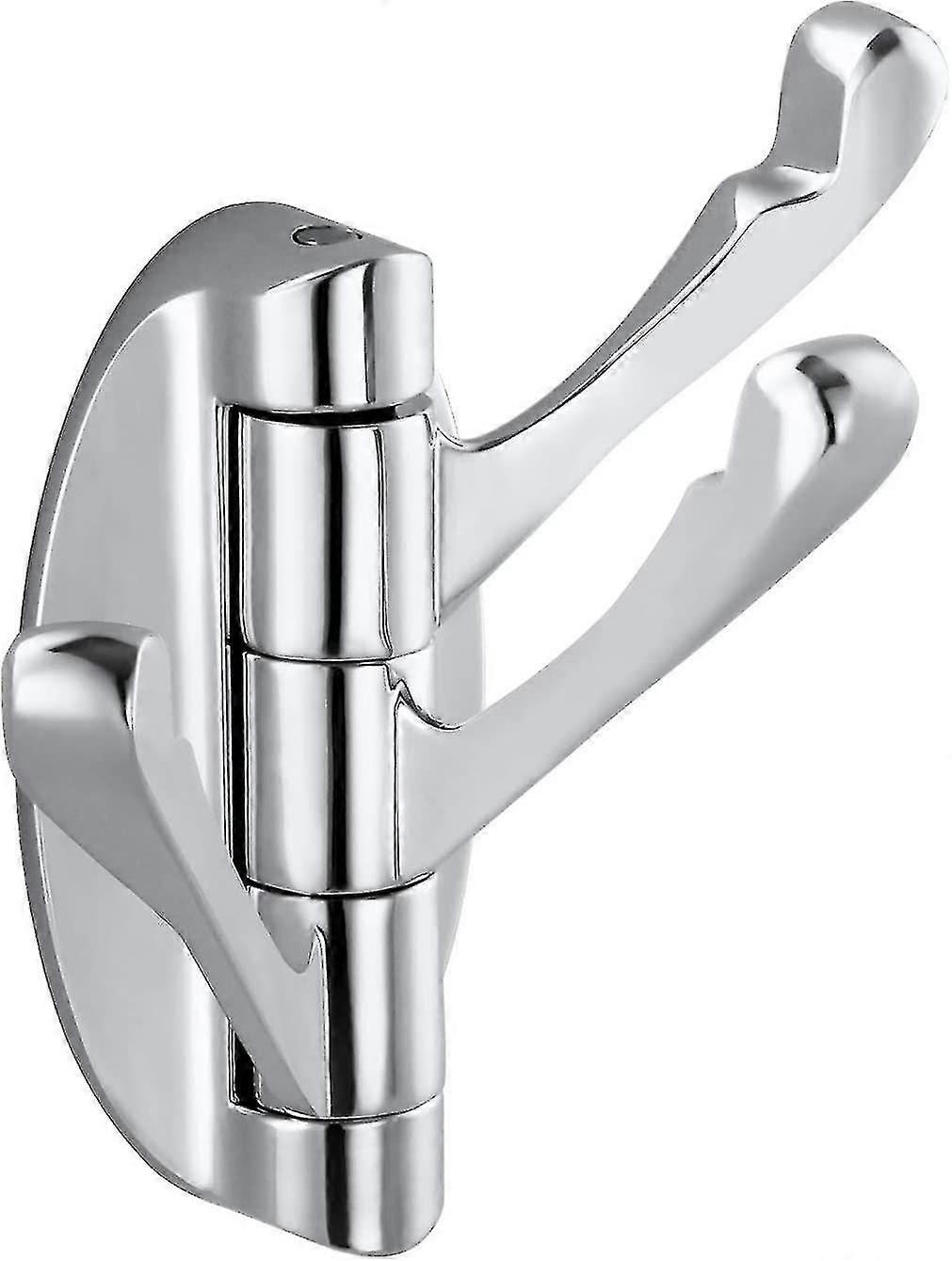 Swivel Hooks Solid Metal Foldable Towel Hooks With Multi Three Rotating Arms Swing Arm Triple Robe Hook Hanger, Wall Mounted, Polished Chrome, B1009ch