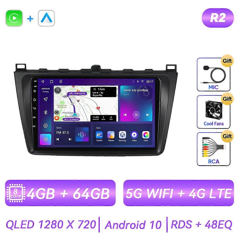 Autoradio Android Pour Mazda 6 Rui Wing Mazda6 GH 2008 - 2015 Lecteur multimédia Navigation GPS Carplay Écran tactile Auto Stereo
