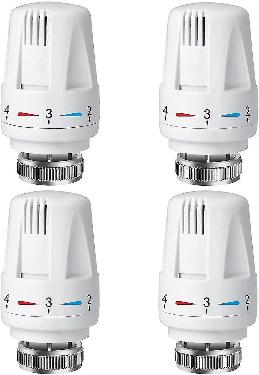 4 Pcs Radiator Thermostatic Head, Trv M30 X 1.5 Radiator Thermostat Head, Radiator Thermostatic Valve,   For Home And Office Heating System