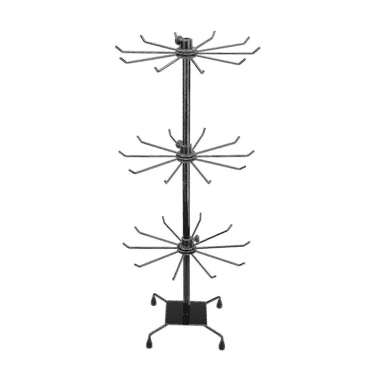 Display Stand 3 Tiers Counter Top Spinner Rack Jewelry Organizer Tower Necklace Tree Display Stand, Rack Revolving Countertop Display for Rings