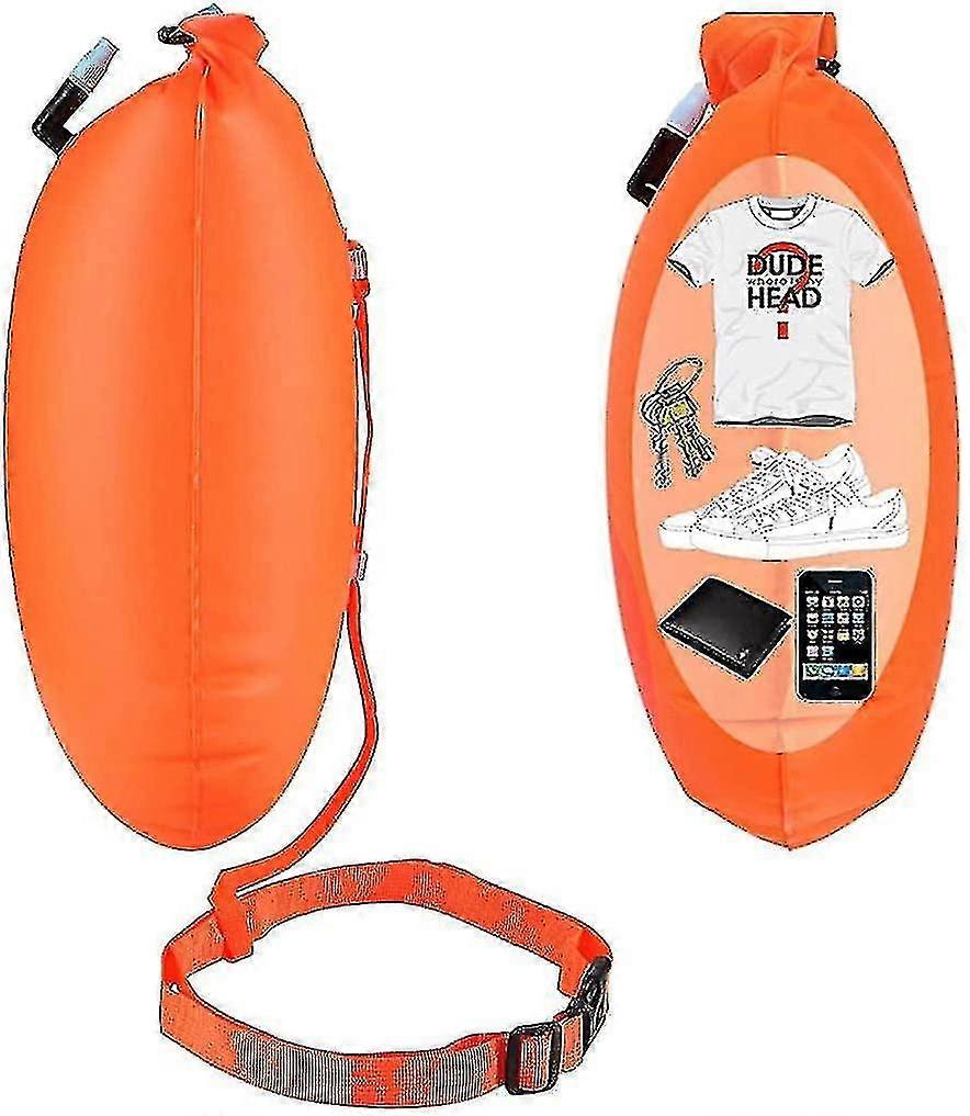 オープンウォーター用の高視認性大人の水泳ブイ、水泳用インフレータブル安全ライフブイ、トライアスロン、シュノーケル