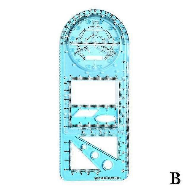 Suitable For School Multi-function Primary School Activity Drawing Geometric Ruler Triangle Ruler Compass Protractor Set Measuring Tool