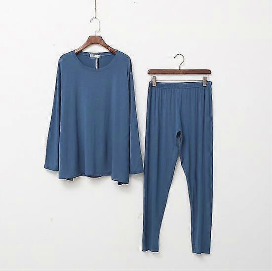 Lösa modala bomull hem kläder långärmad höst vinter pyjamas kvinnor stor storlek damer nattkläder pyjamas set lounge pyjamas