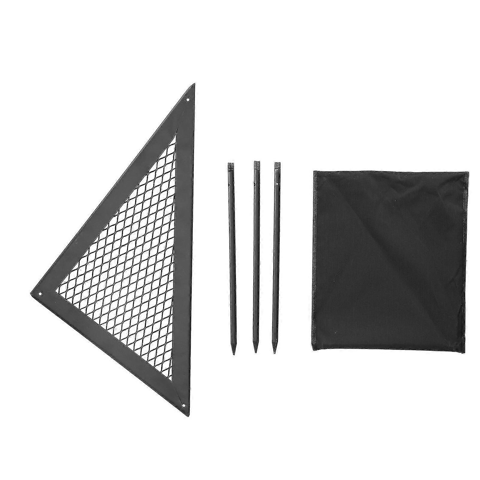 Outdoor Camping Wrought Iron Triangle Net Table Camping Barbecue Wrought Iron Triangle Rack