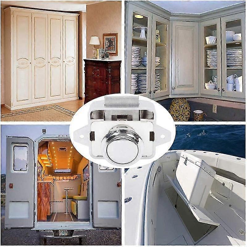 10pcs Car Push Lock Diameter Rv Boat Motor Home Cabinet Drawer Latch Button Locks Furniture Hardwar