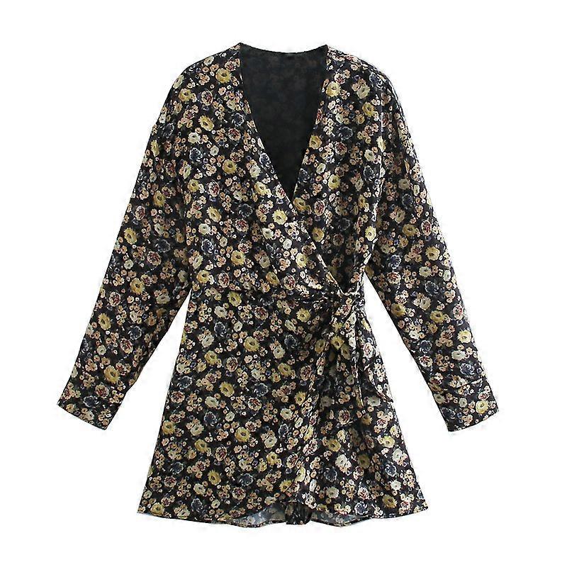 Women's V-Neck Long Sleeve Printed