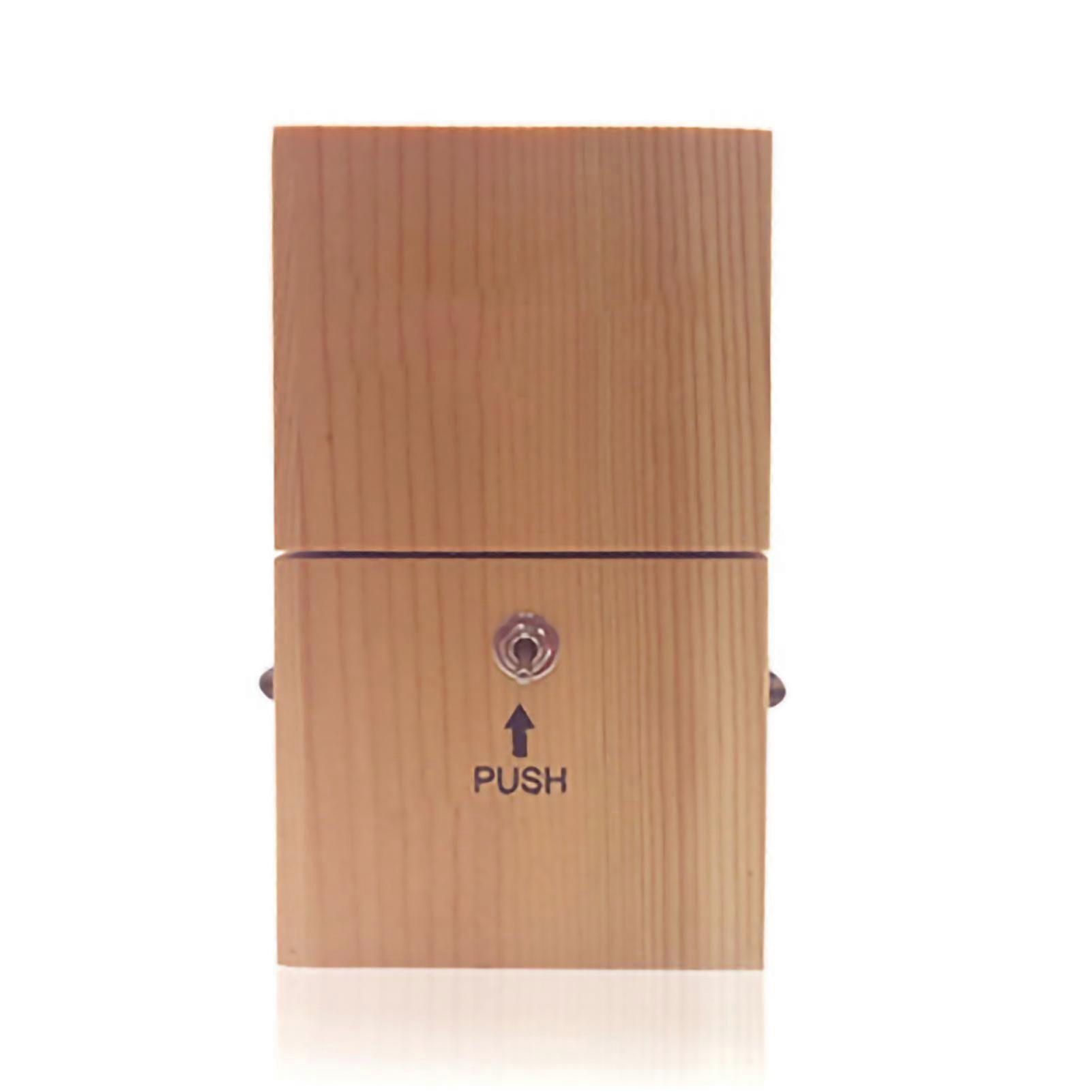 Useless Box Environmental Friendly Natural Pine Pointless Box with Metal Buttons for Kids and Adults