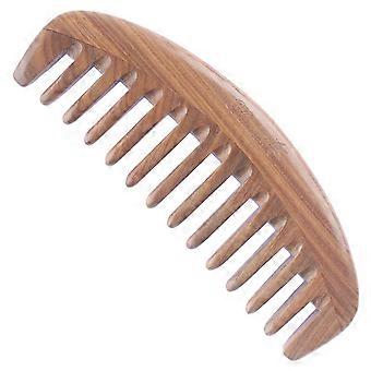 Wide Tooth Hair Comb - Natural Detangling Wood Comb For Curly Hair - Static Free Sandalwood Comb For Women And Men