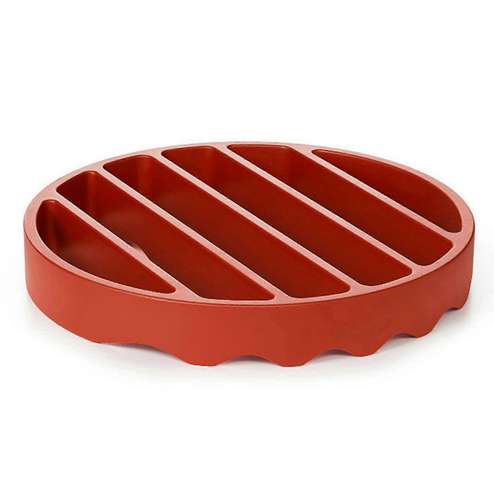 Roasting Rack Reusable Non-Stick Silicone Baking Rack Durable Round Grill Insulation Mat for Home Kitchen