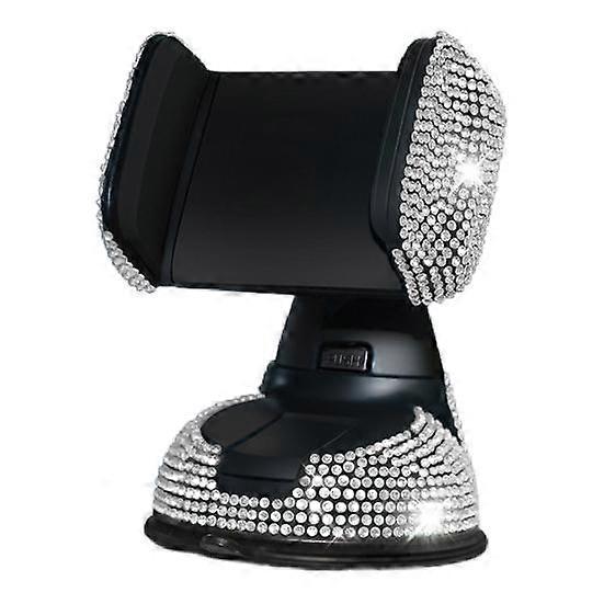 Phone Support 360 Degree Rotatable Ornamental Rhinestone Car Dashboard Mobile Phone Stand for