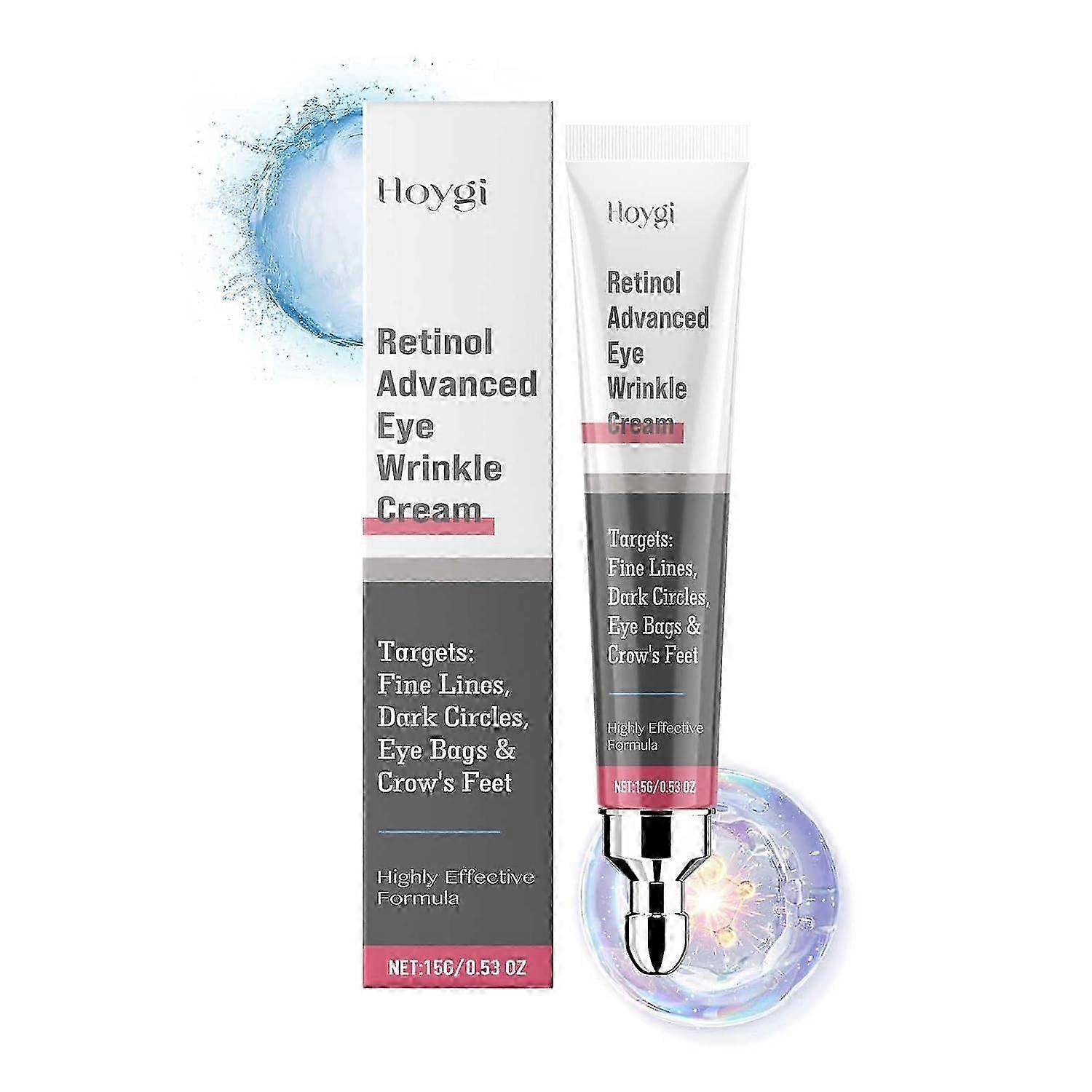 Retinol Eye Cream Anti Aging, Dark Circles Under Eye Cream for Puffiness and Bags Under Eyes, Firming Eye Cream for Wrinkles, Hydrating Under Eye Care
