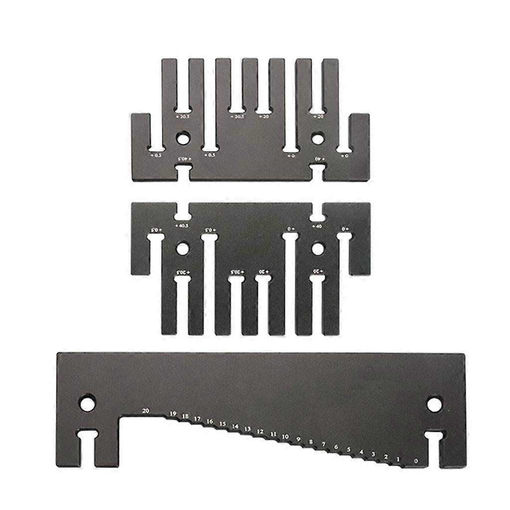 Woodworking Gauge Step Depth Gauge Clear Depth Gauge Ruler Metric/Inch 3Pcs