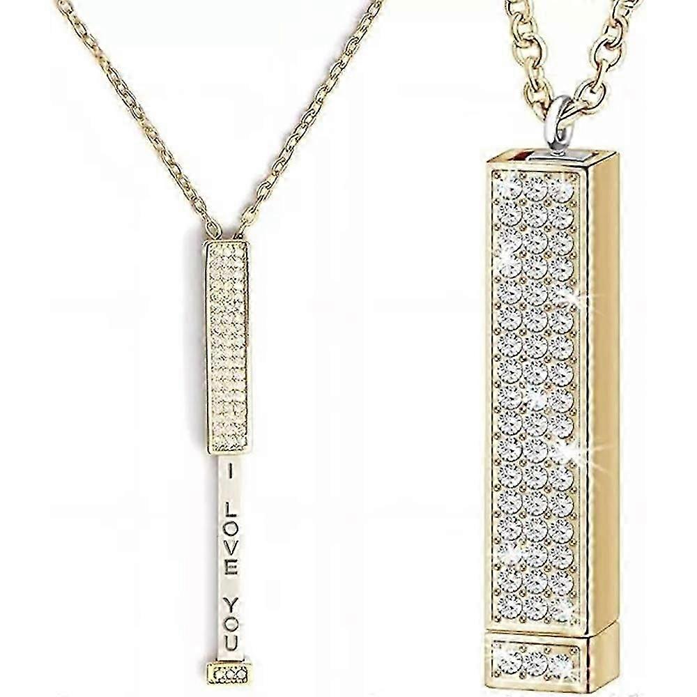 Collana con messaggio nascosto (ti amo), collana con cursore con messaggio segreto nascosto