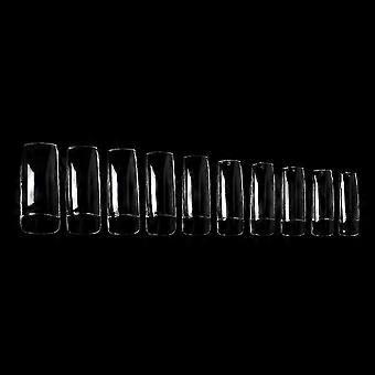 Pointes d’ongles courtes carrées, appuyez sur l’ongle clair faux pointes d’ongles avec boîte pour salon-shape2