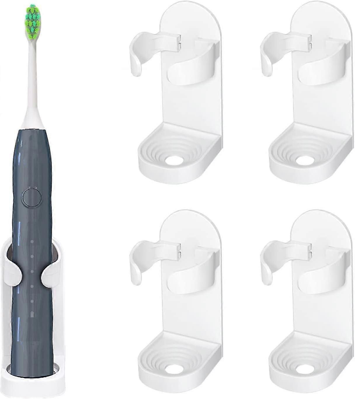 ELECTRIC TOOTHBRUSH HOLDER WALL MOUNTED FOR BATHROOM, 4PCS