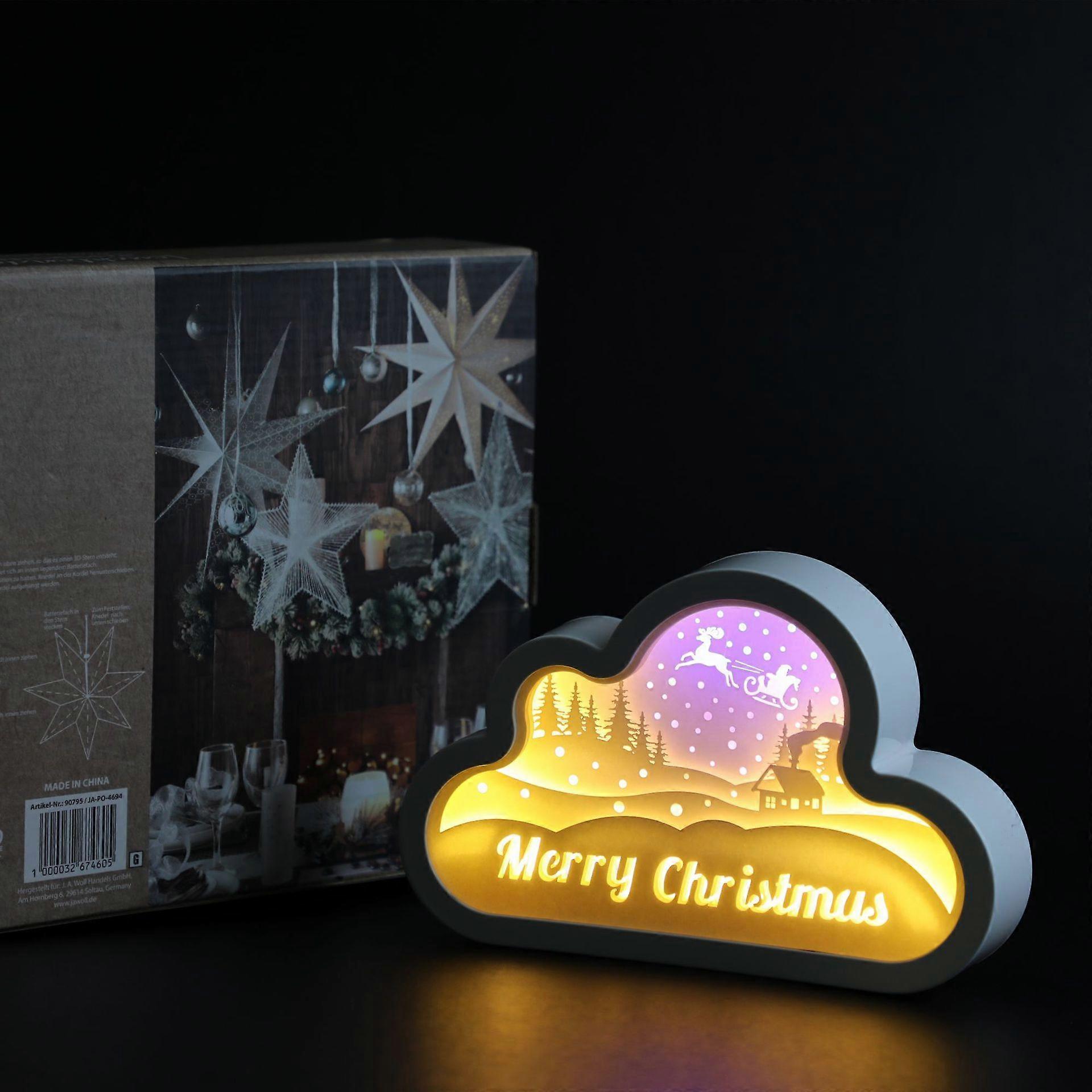 Christmas Cloud Shadow Night Light - YD01, USB/Battery