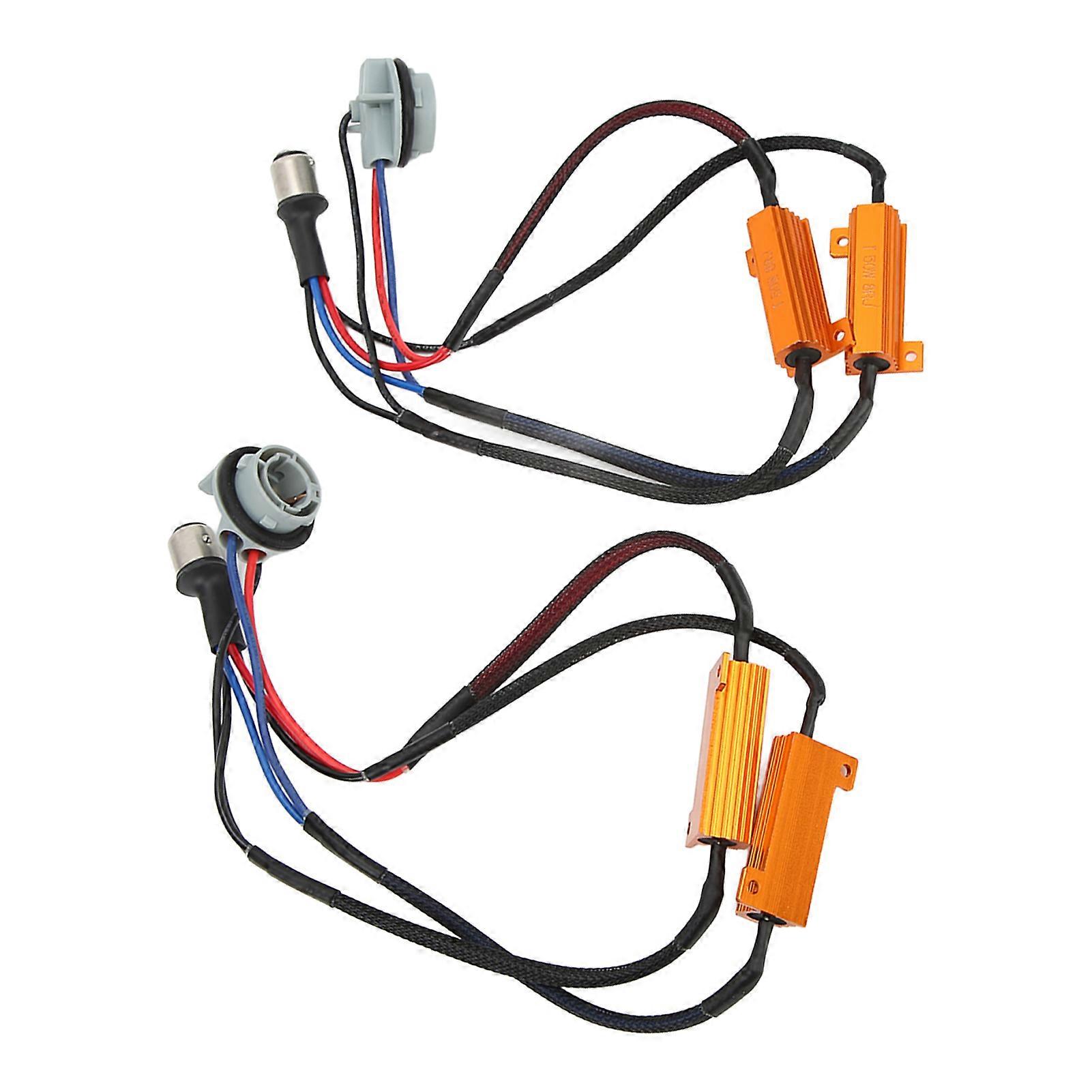 2Pcs LED Resistor 50W 12V Double Resistance Accurate Decoding Low Energy Consumption LED Decoder for Lamp Decoding