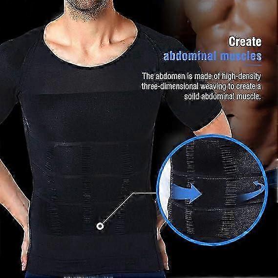 Men's Body Shaper Compression Vest – Slim Control Shirt – Elastic Sculpting Shapewear (M-3XL)
