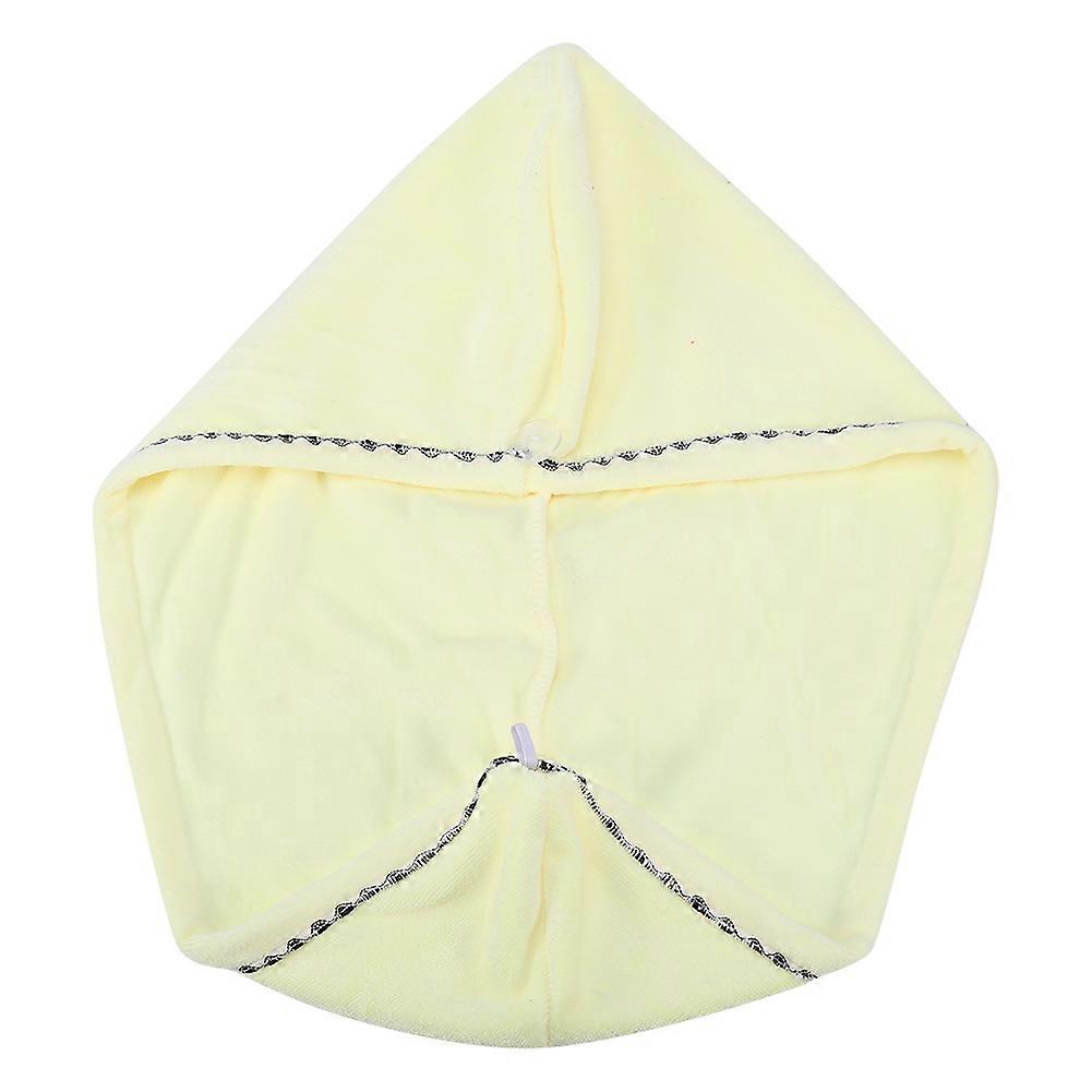 1 قطعة نسائي بنات سيدة ماجيك سريع جاف حمام تجفيف الشعر منشفة رأس التفاف قبعة الحمام (أصفر)