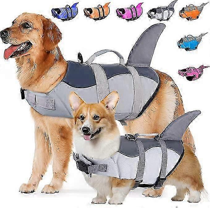 Dog Life Jacket Portable Dog Ripstop Swimming Jacket Vest, Adjustable Lifesaver Vests With Rescue Handle For Small Medium And Large Dogs