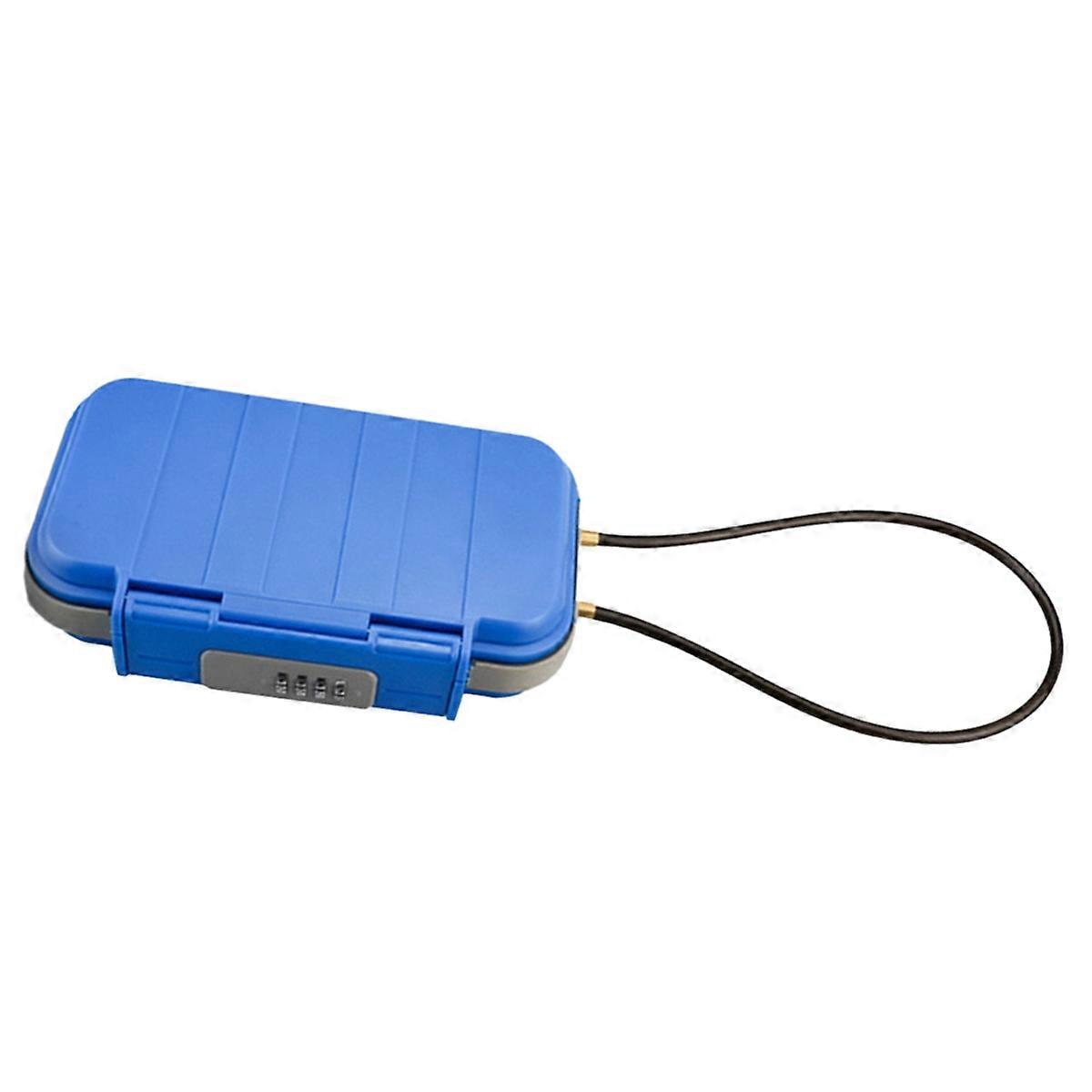Portable Safe BoxTravelSafe Box Large Capacity Security Lockbox Code Waterproof Key Lock Box with Removable Cable Handle