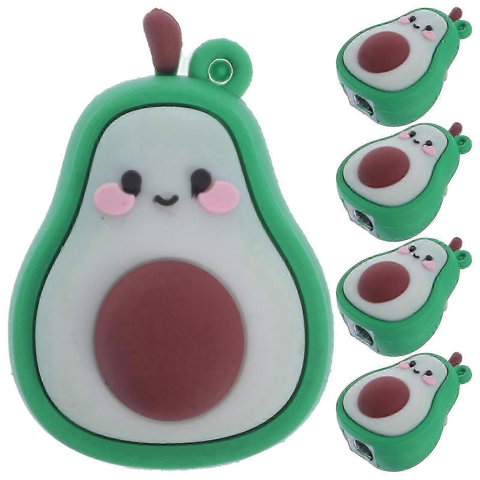 5pcs Avocado Pencil Sharpeners Portable Pencil Sharpeners Handheld Pencils Sharpeners