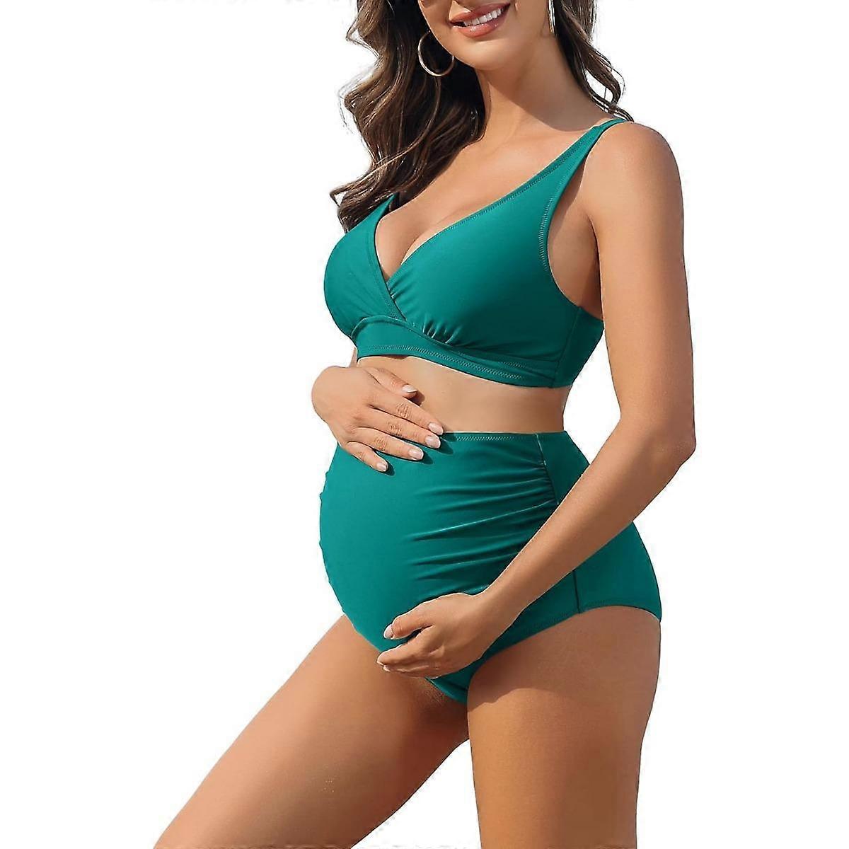 Charmleaks Maternity High Waisted Bikini Set
