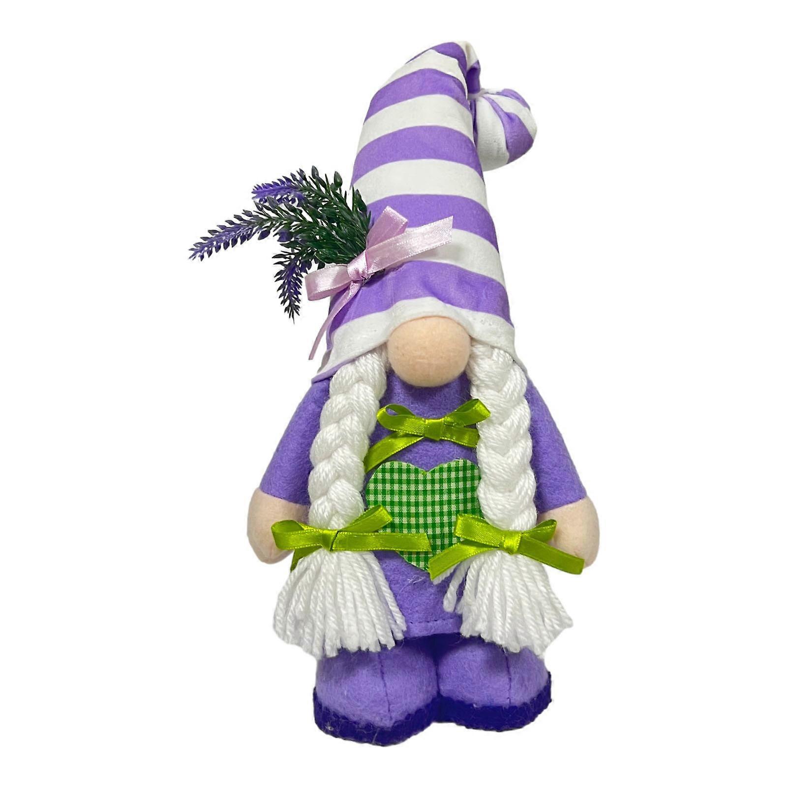 Charming Plush Doll Decor Handcraft Lavender Gnomes Lightweight Nordic Dwarfs Perfect for Spring Summer Ornaments