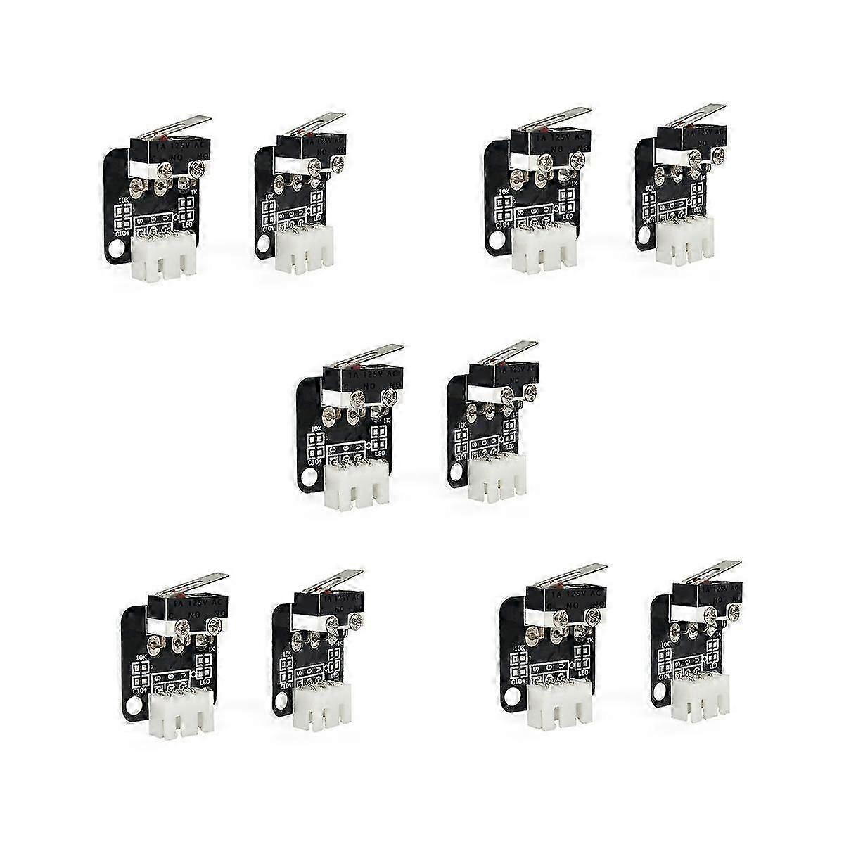 10 Pcs 3D Printer End Stop Limit Switch Compatible with CNC RAMPS 1.4 RepRap