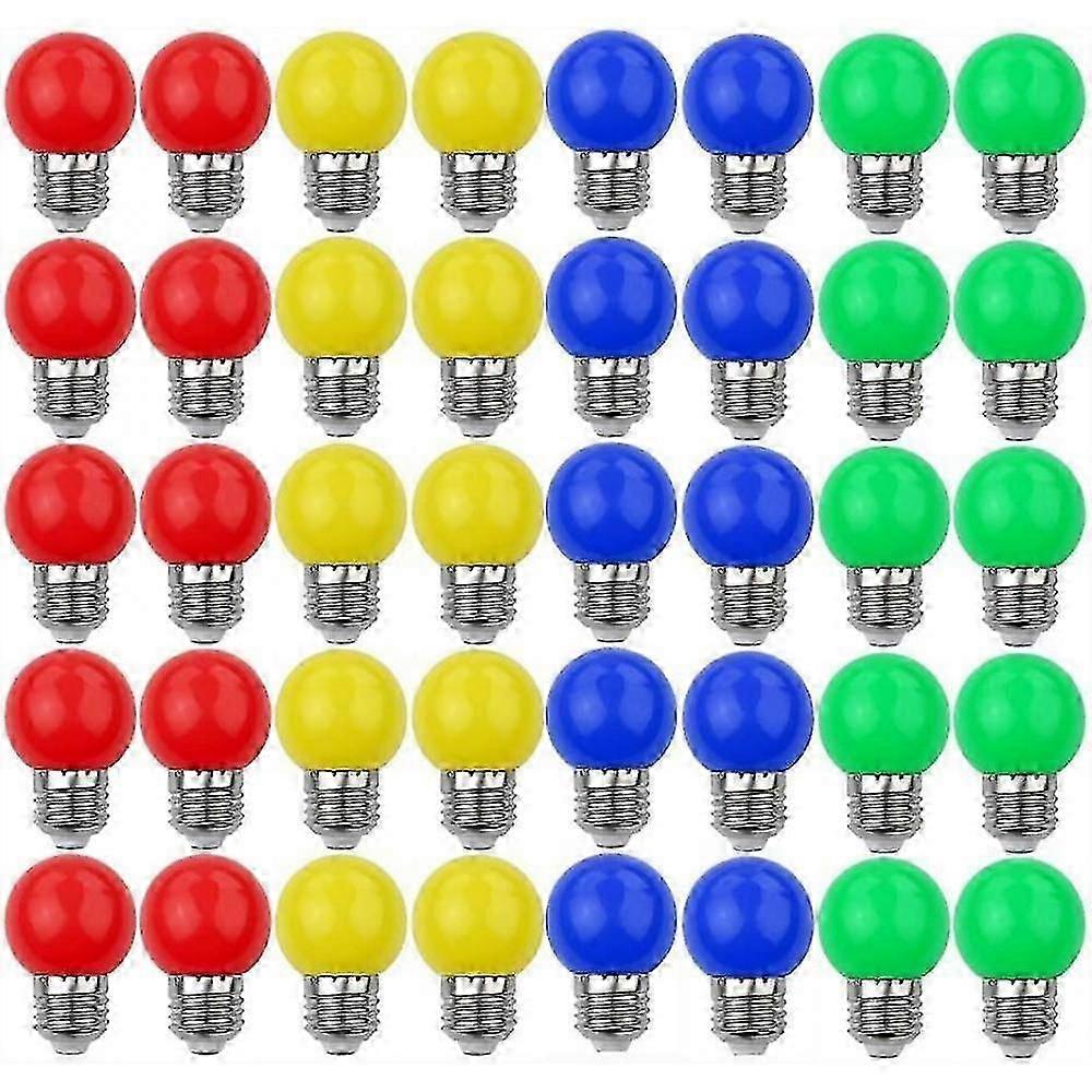 40X لمبات LED ملونة E27 الديكور والتصميم الخفيفة 240 لومن Ac220V-240V مصباح الديكور ألوان مختلطة أحمر أصفر أزرق أخضر [EQ QLG