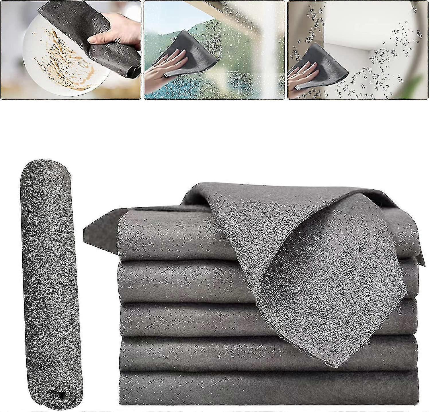 Förtjockad magisk rengöringsduk, rengöringsdukar av mikrofiberglas, återanvändbara rengöringsdukar